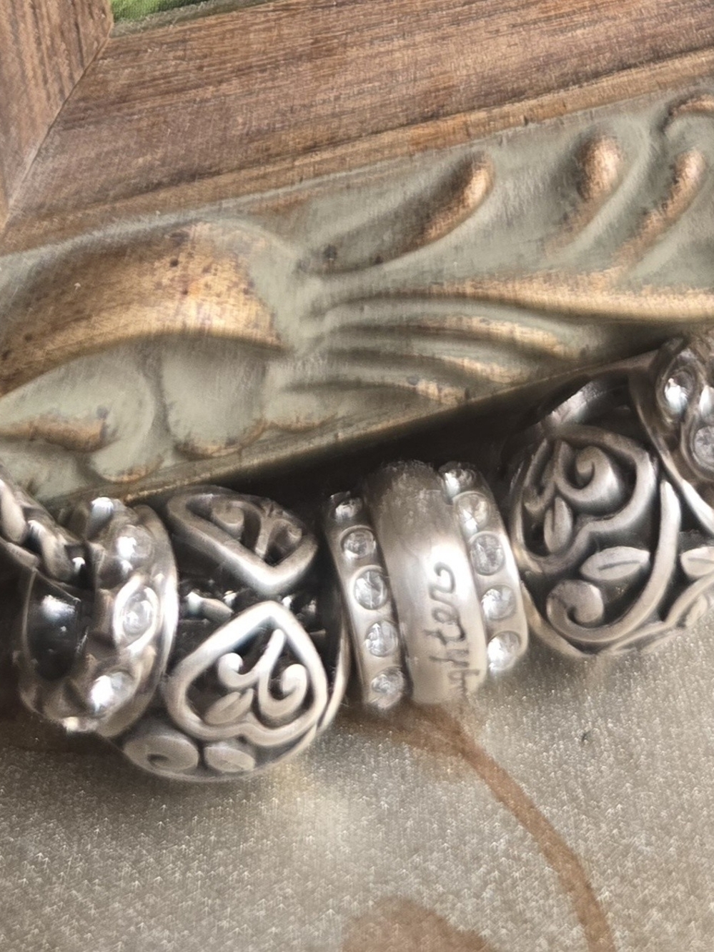 Brighton Silver Filigree & Crystal Spacer Bead Set